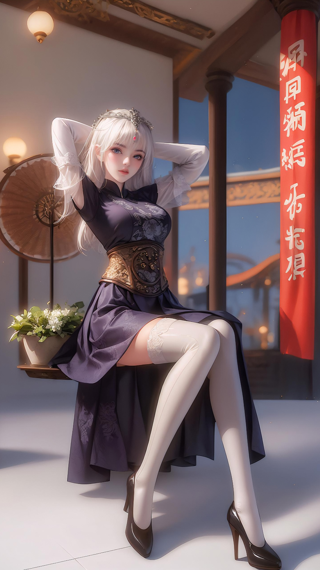 国漫女神少司命ai高清手机壁纸:总是以面纱遮面