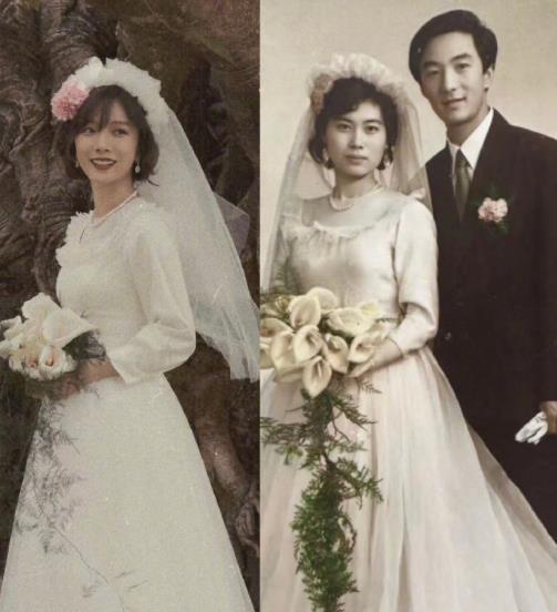 40岁王珞丹穿婚纱,复刻妈妈的少女时代