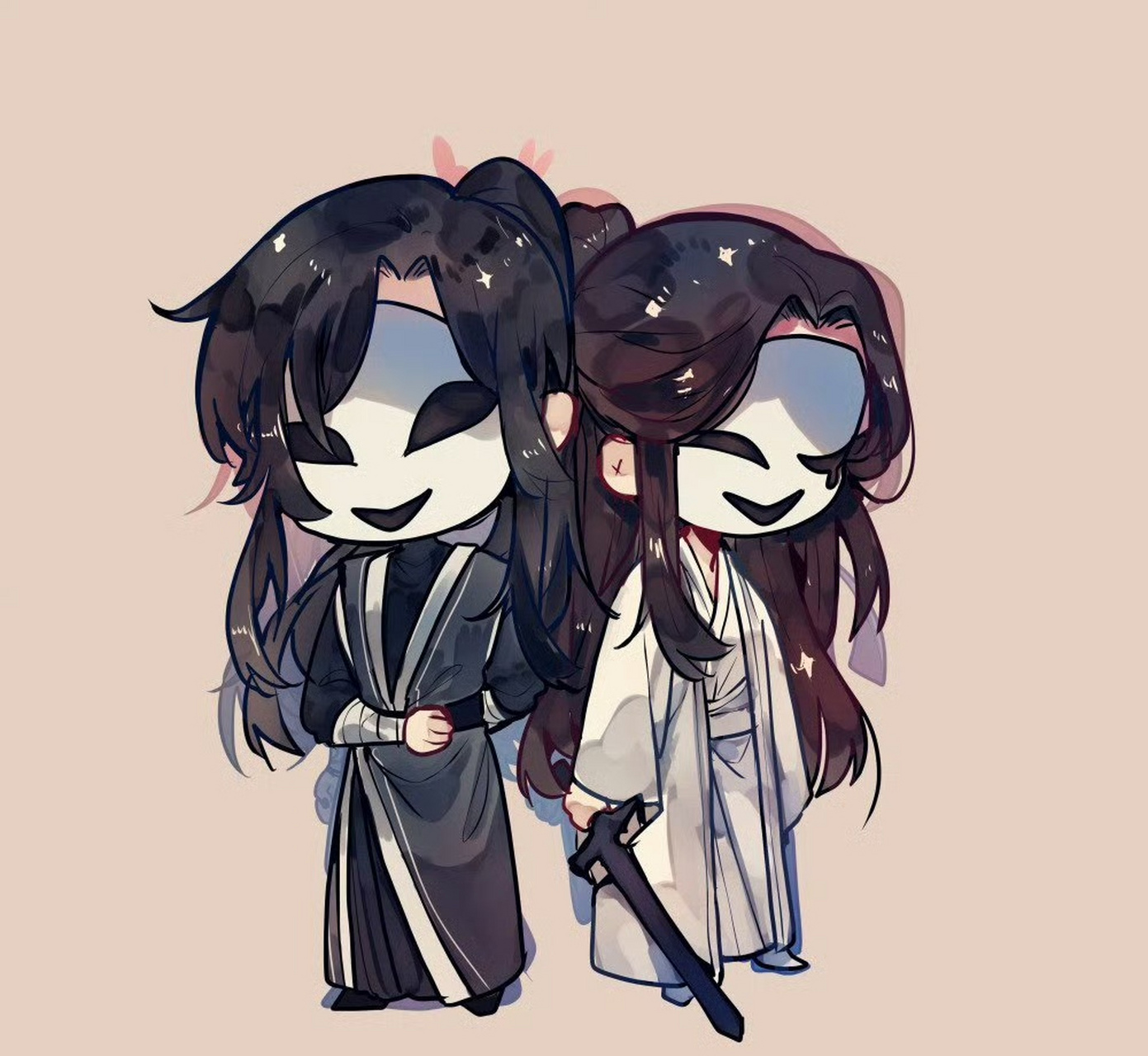 天官赐福# 无论是无名相护还是三郎相伴,花花一直都陪在怜怜身边