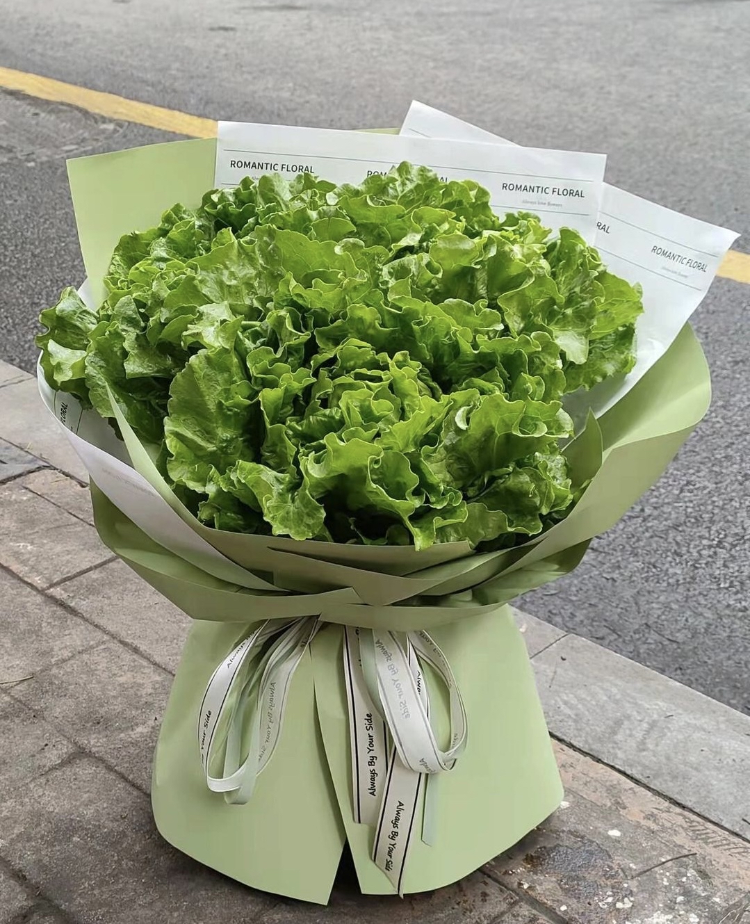 结果放学的时候每人拿着一束生菜花送给了自己的妈