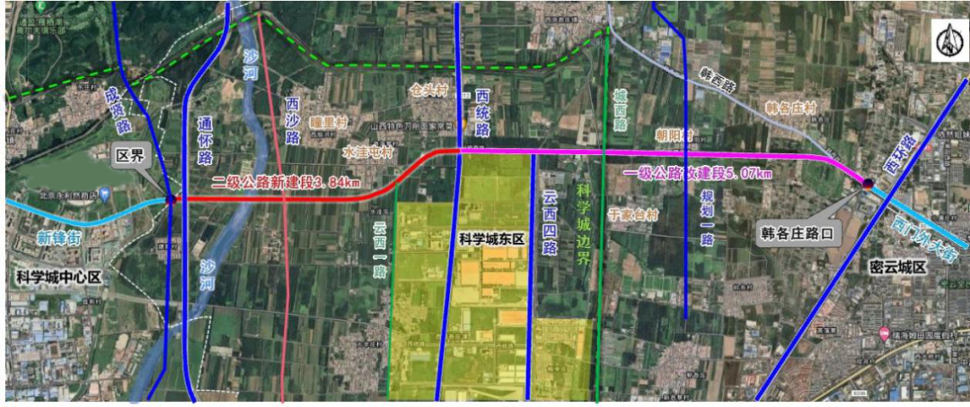 怀柔科学城道路规划图图片