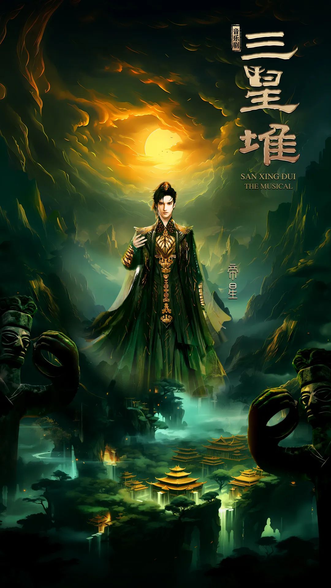 爱设计x三星堆 ai搭台,文化唱戏,ai让音乐剧物料设计打开新方式