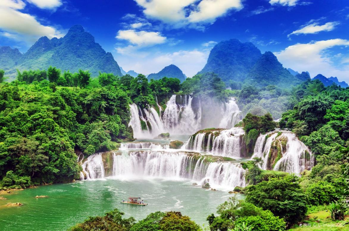 忘了桂林吧,广西最美的景原来在这儿,跨国瀑布亚洲第一