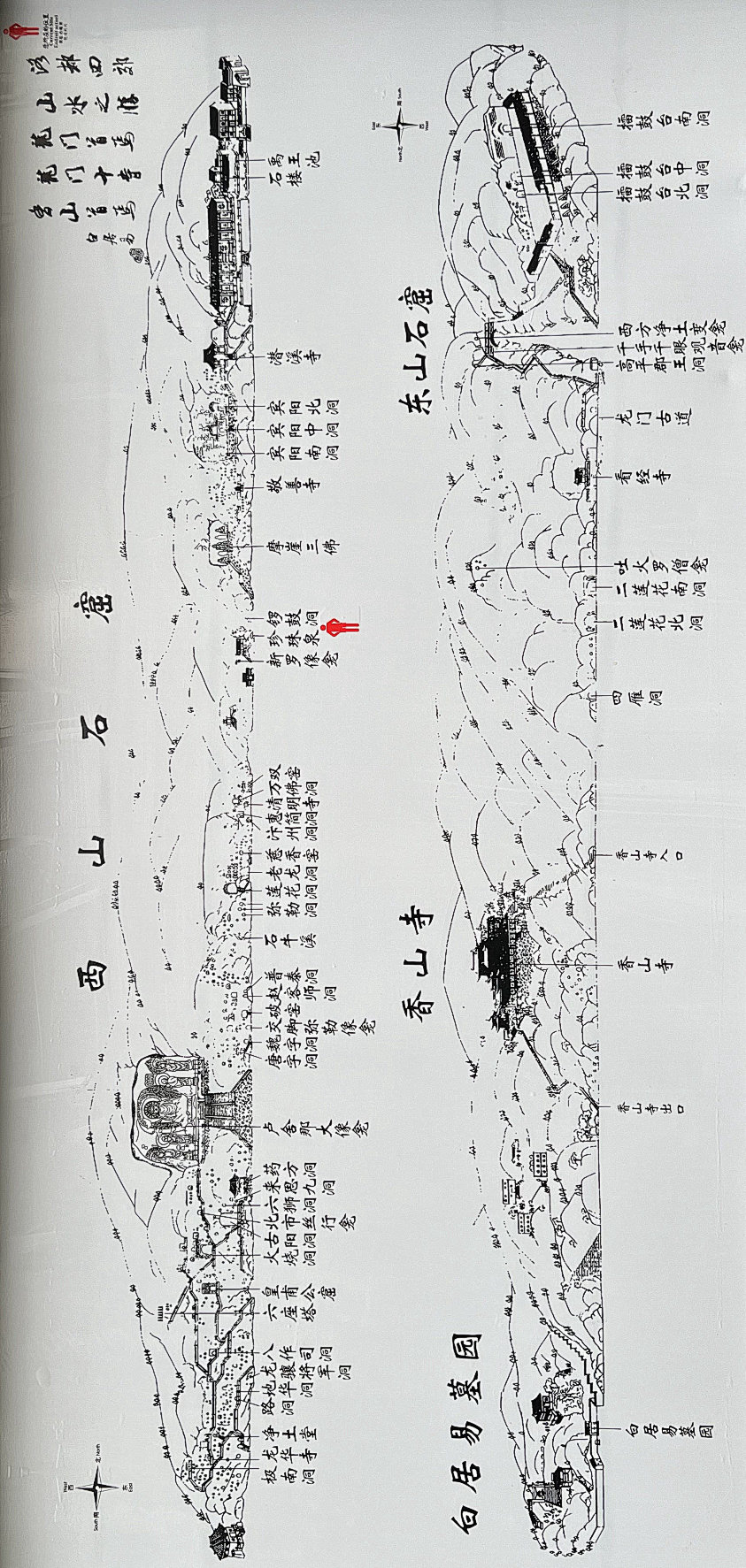 洛阳龙门石窟平面图图片