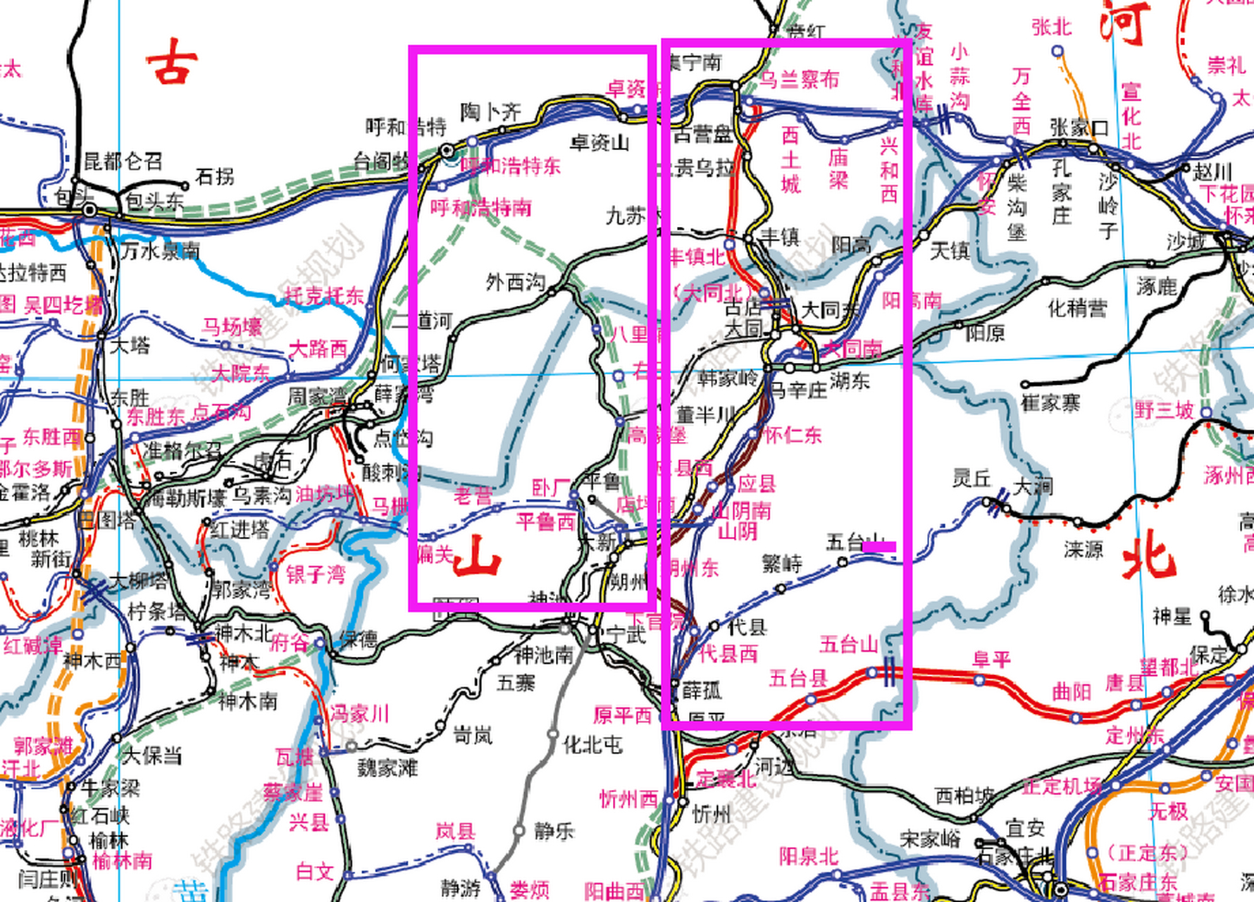 内蒙古东部高铁规划图图片