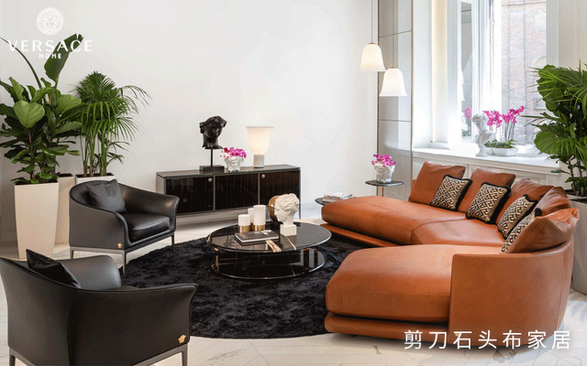 上海剪刀石头布家居展销会上闪亮登场.美杜莎头像,希腊回纹.