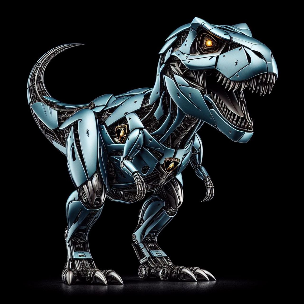 ai绘画的机甲霸王龙,是科技与艺术的完美结合,其创作过程融合了现代