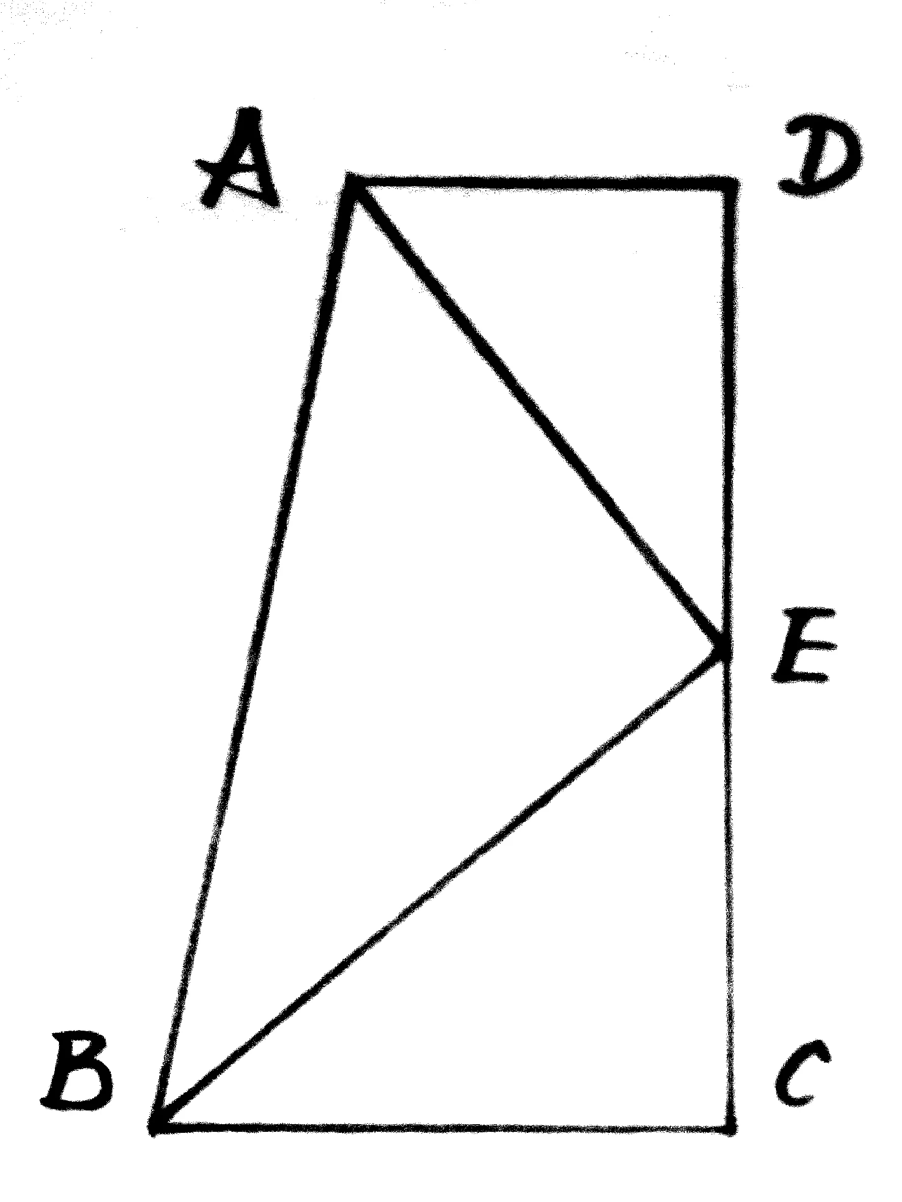 如图,直角梯形abcd中,e是dc的中点,ae平分∠bad
