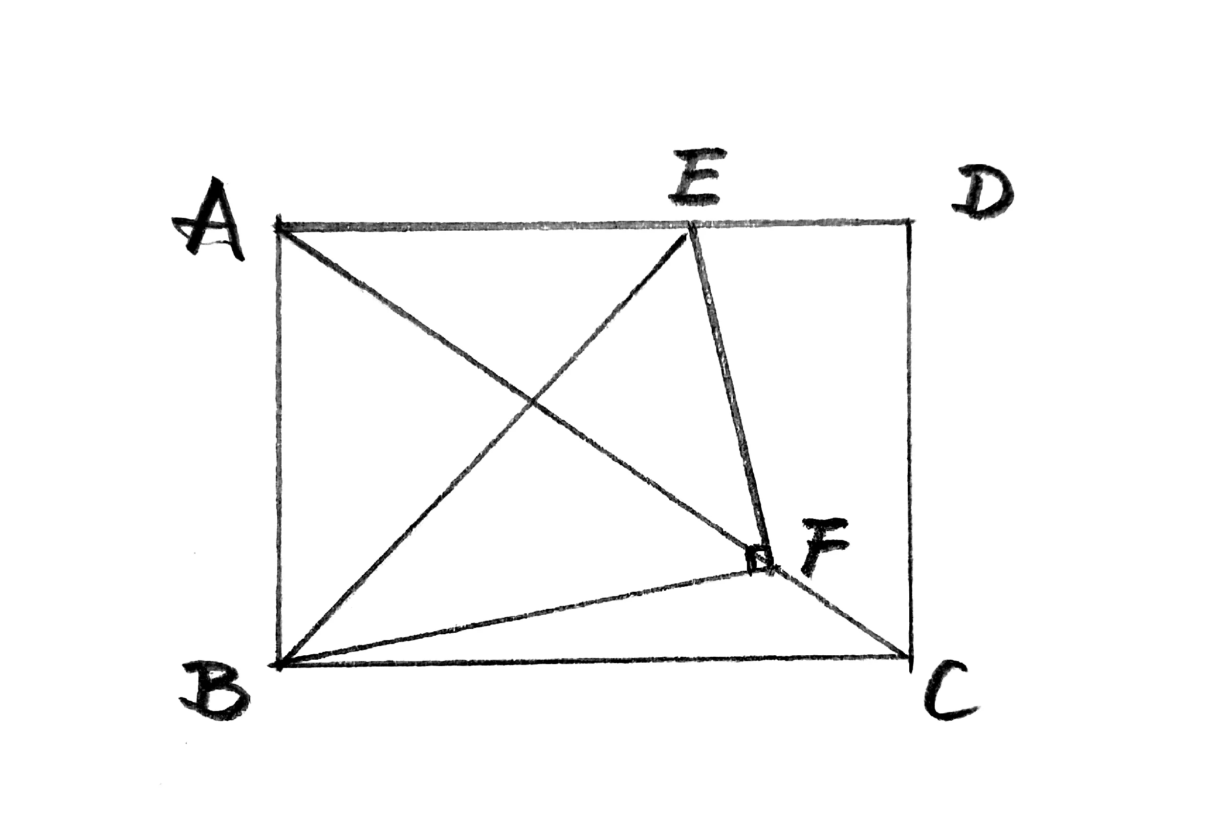 如图,矩形 abcd 中,点 f 在对角线 ac 上,ef 垂直 bf于f点 ,4ab=3bc