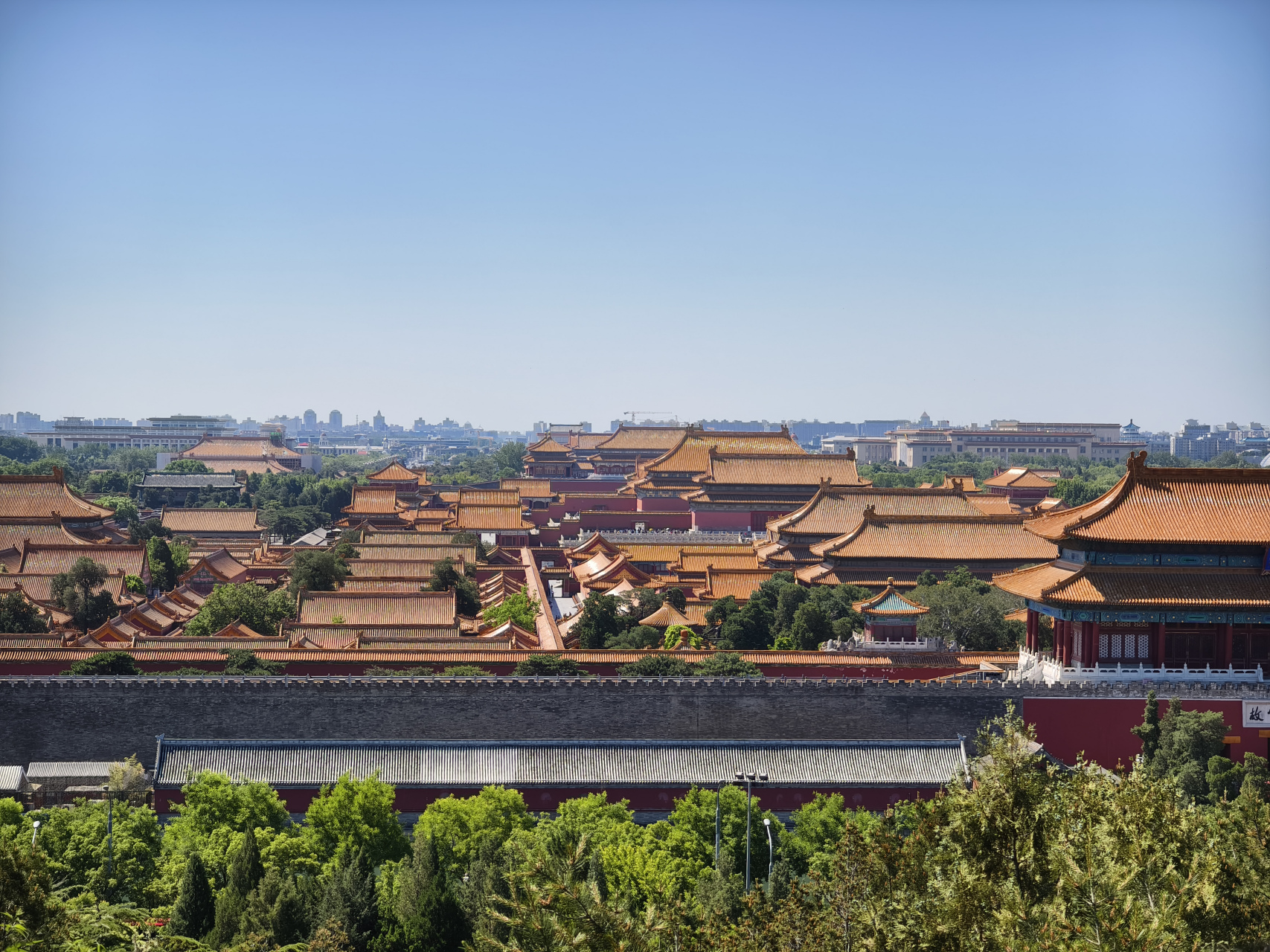 听说景山公园可以俯瞰故宫全貌,我也来试试.#我的假期这样玩