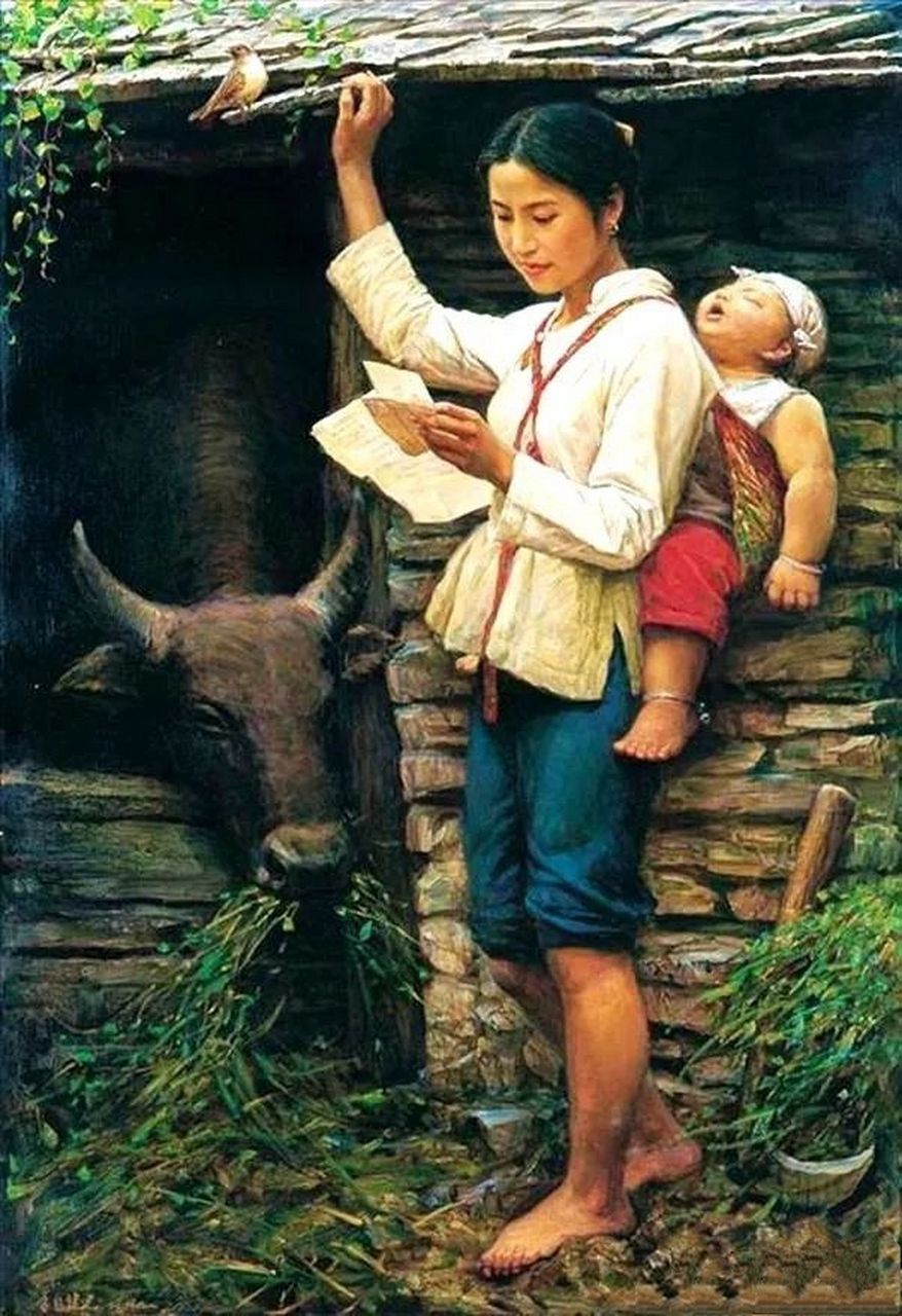 李自健母爱系列油画,永远的经典!