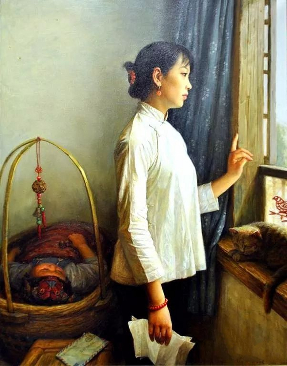 李自健母爱系列油画,永远的经典!