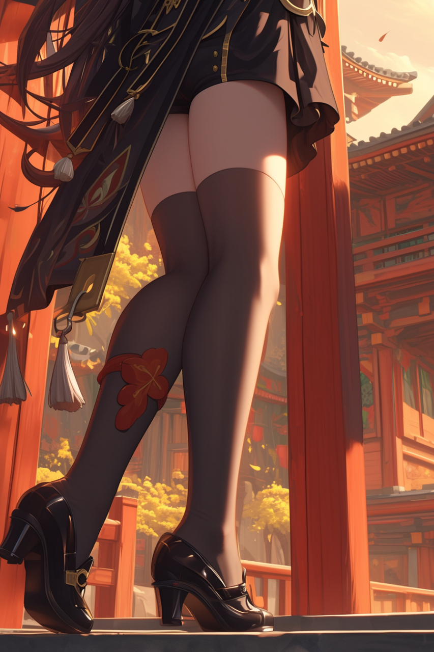 原神 胡桃 圣人姐姐的熊猫虽小 但腿线不能输 #花式兴趣爱好大赏