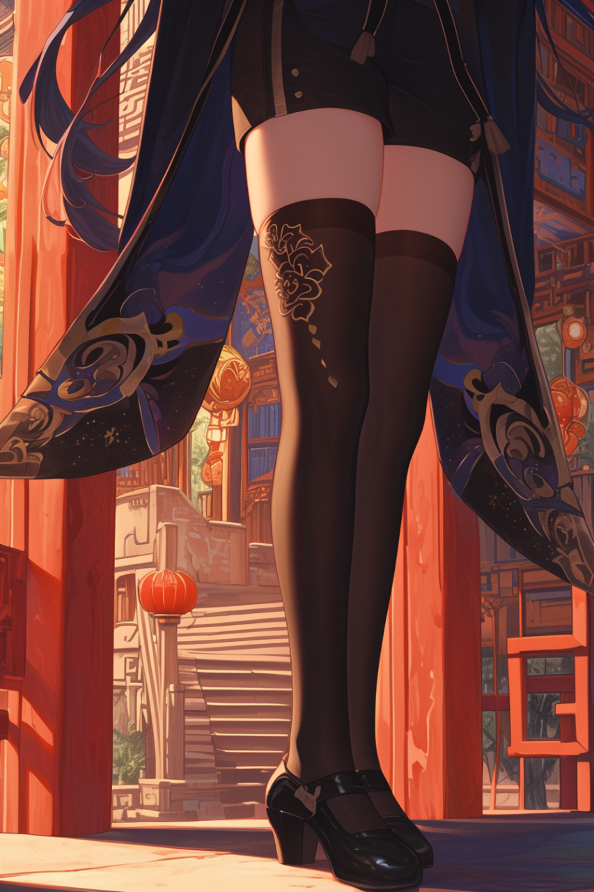 原神 胡桃 圣人姐姐的熊猫虽小 但腿线不能输 #花式兴趣爱好大赏