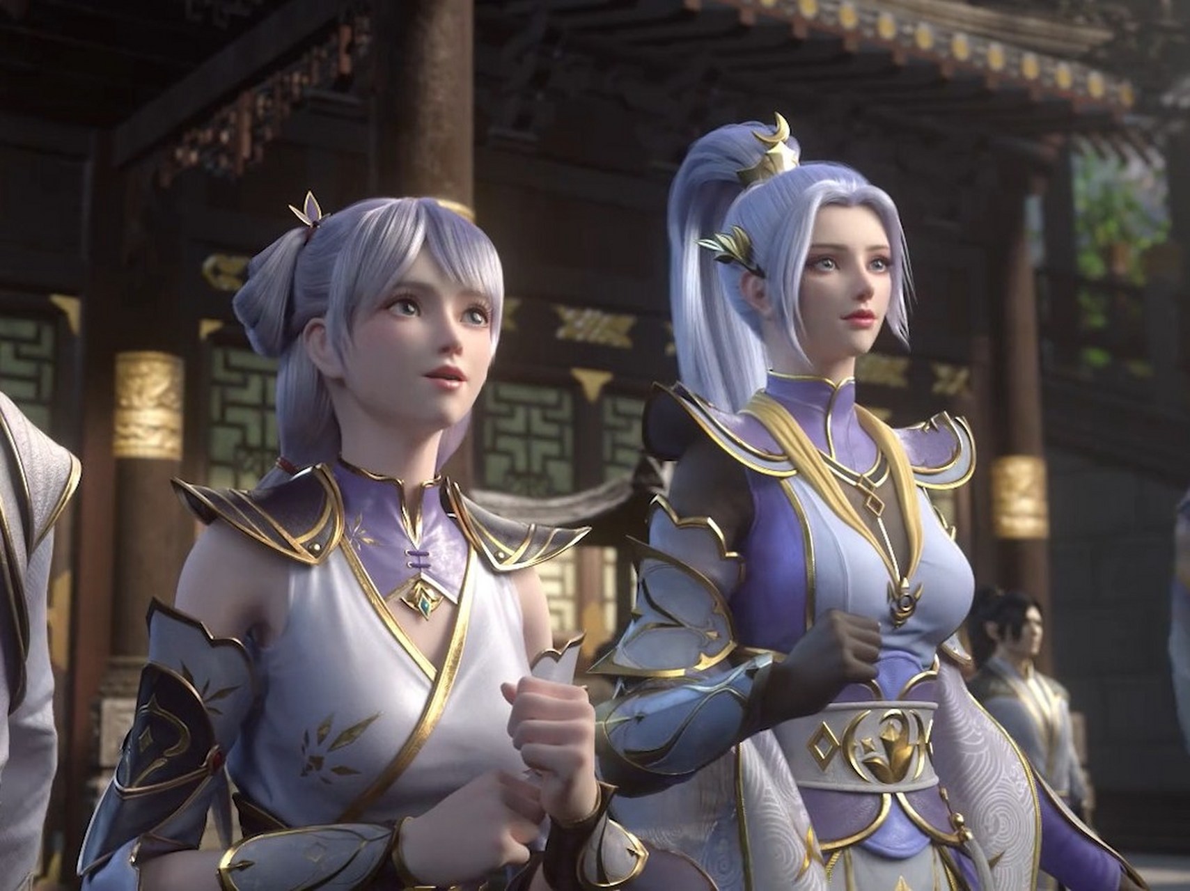 韩雪因萧炎大胜而喜悦,随萧炎离去而低落. || 斗破苍穹年番~96