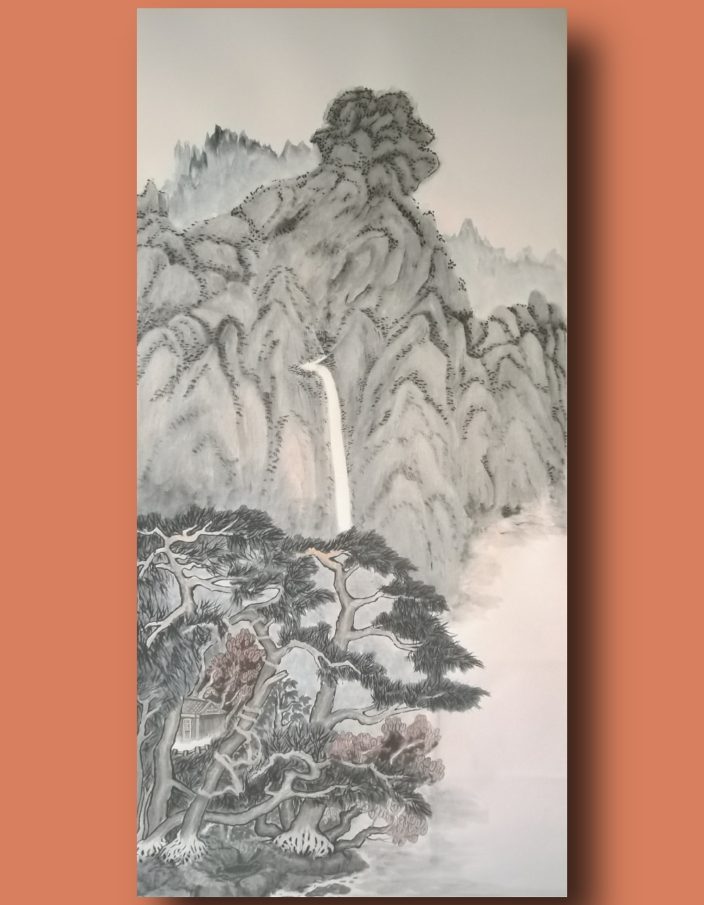 四尺竖幅山水画