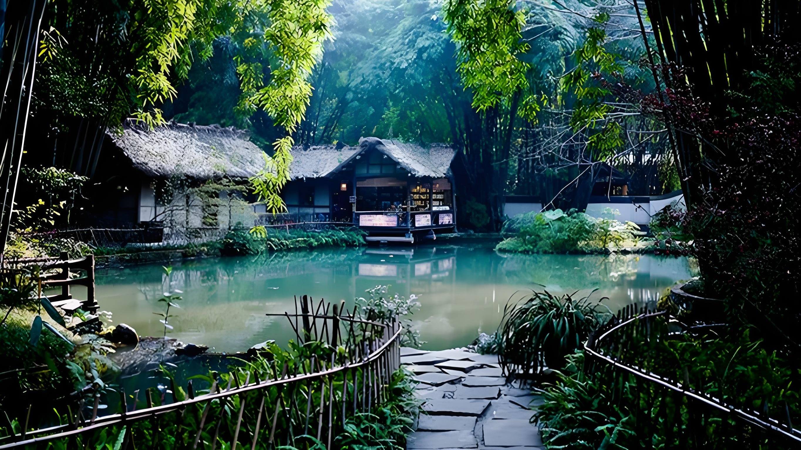 一首夏日风景诗,幽静的环境,让人在炎热中感受到一丝清凉与宁静