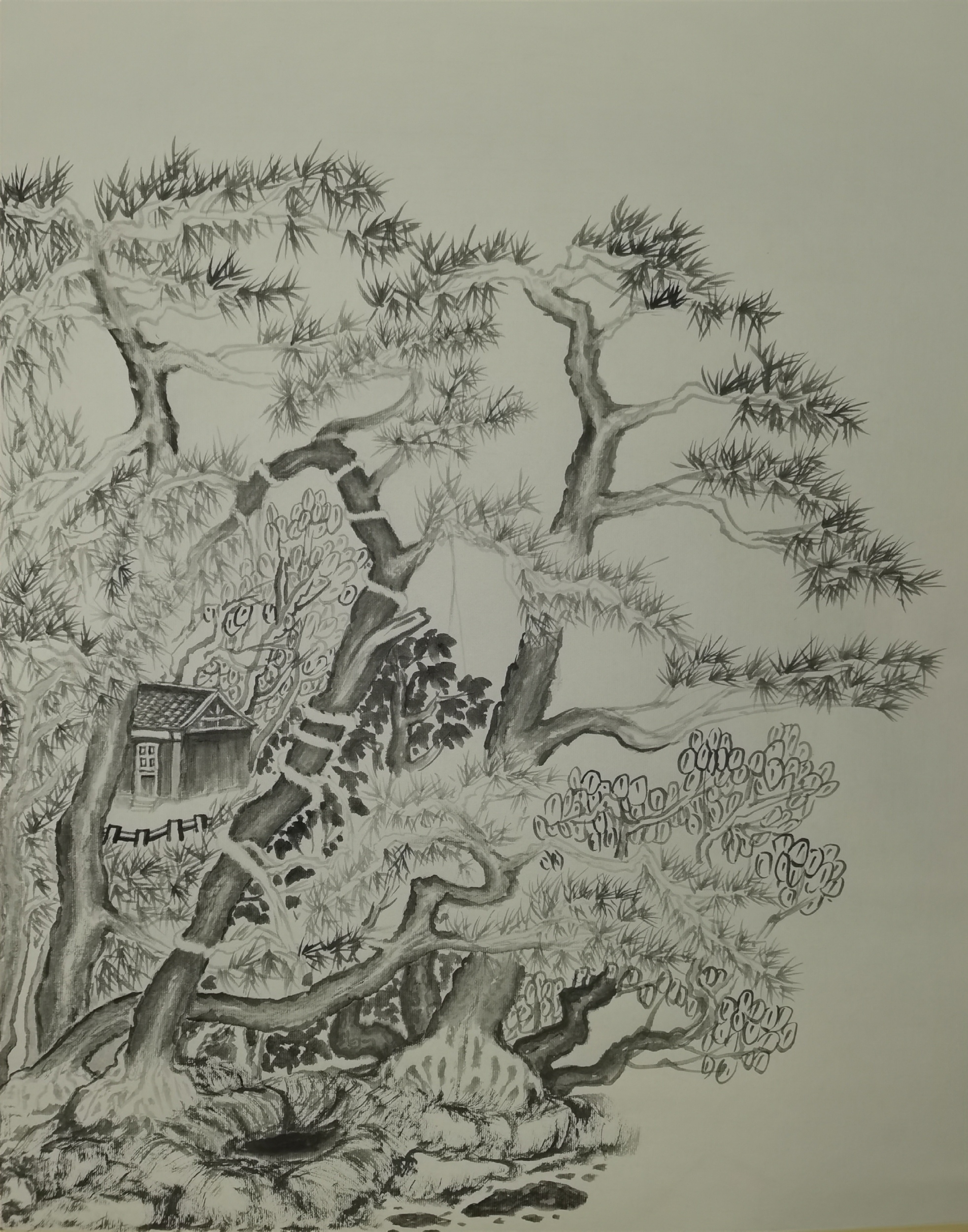 四尺竖幅山水画
