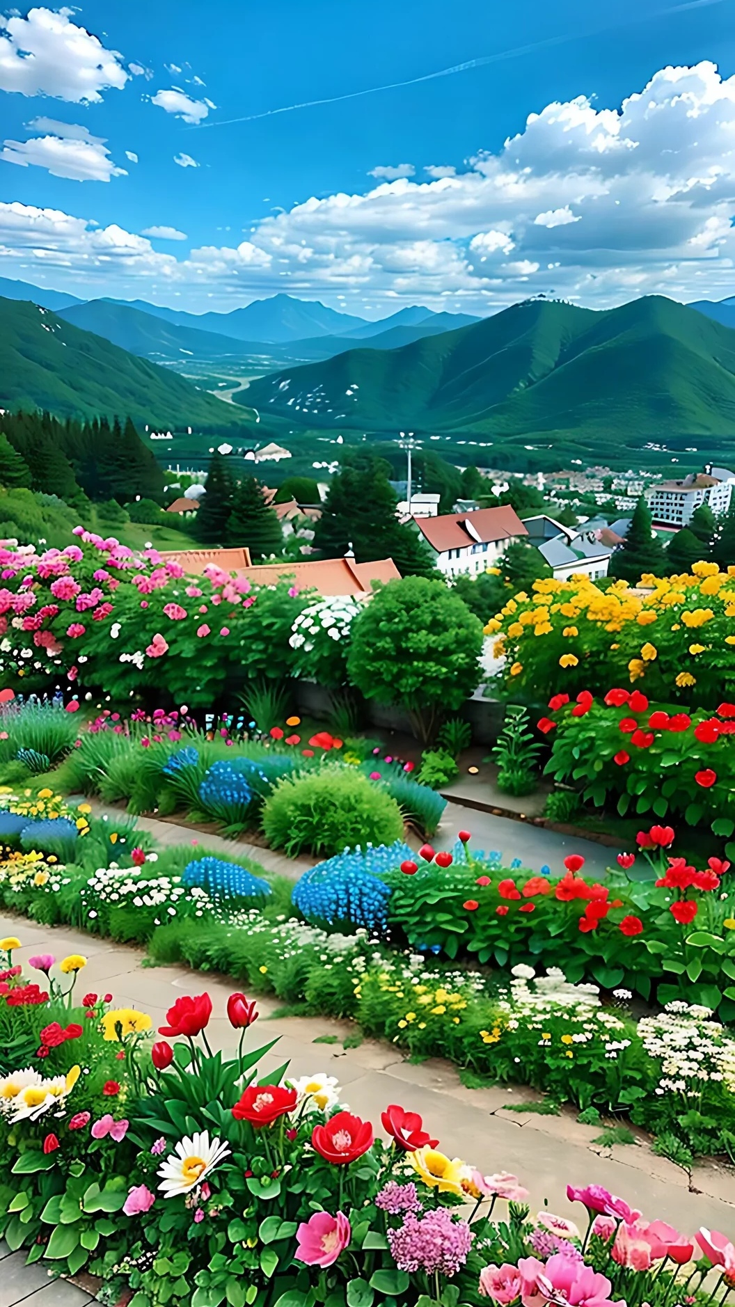 置身于这片五彩斑斓的花海,我仿佛走进了梦幻的童话世界