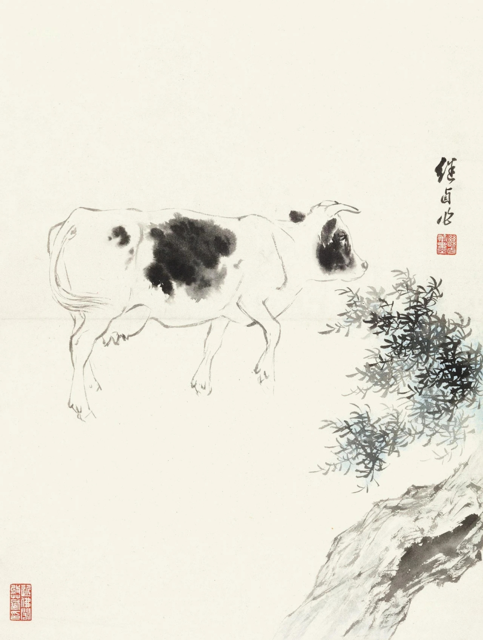 大师刘继卣画牛,不输李可染,是真的太牛了!