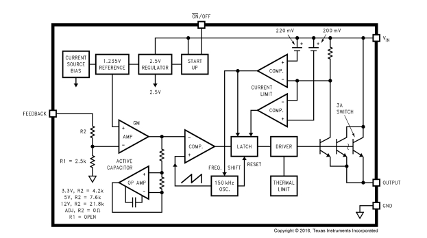 lm2596sx-5.0/nopb(ti稳压芯片)引脚图及中文参数