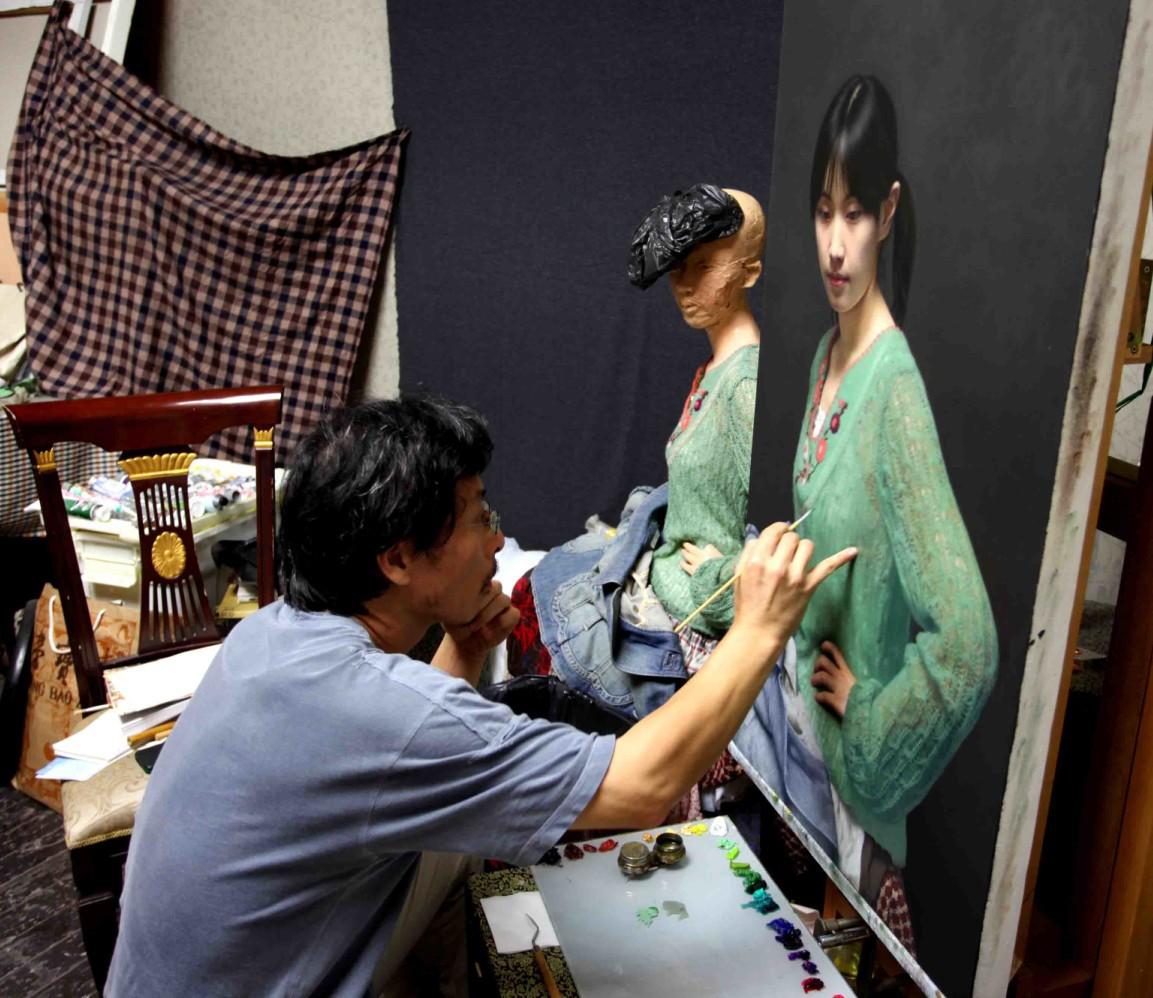 画家冷军:一幅肖像画了1年,模特忍不了跑了,后来画卖了7015万