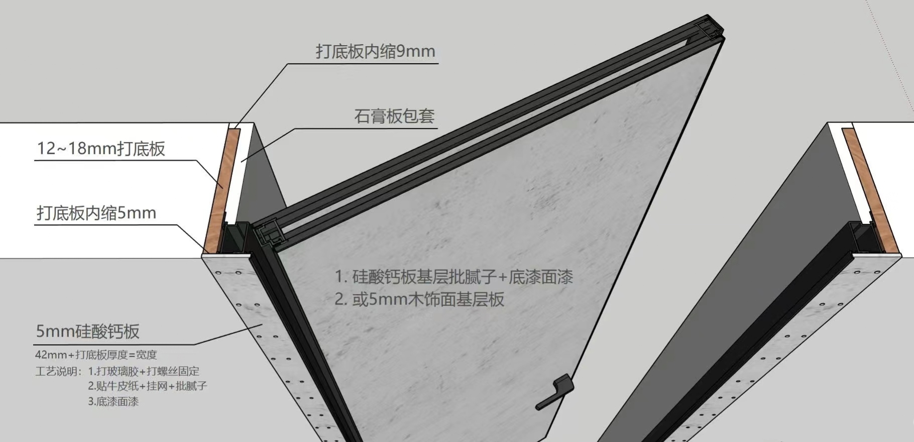 乳胶漆隐框暗门,有哪些设计要点?(dop经验)