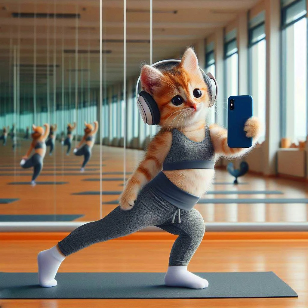 摆出各式瑜伽姿,俏皮地展示着柔韧的美腿与紧致的小蛮腰,每一张快照都