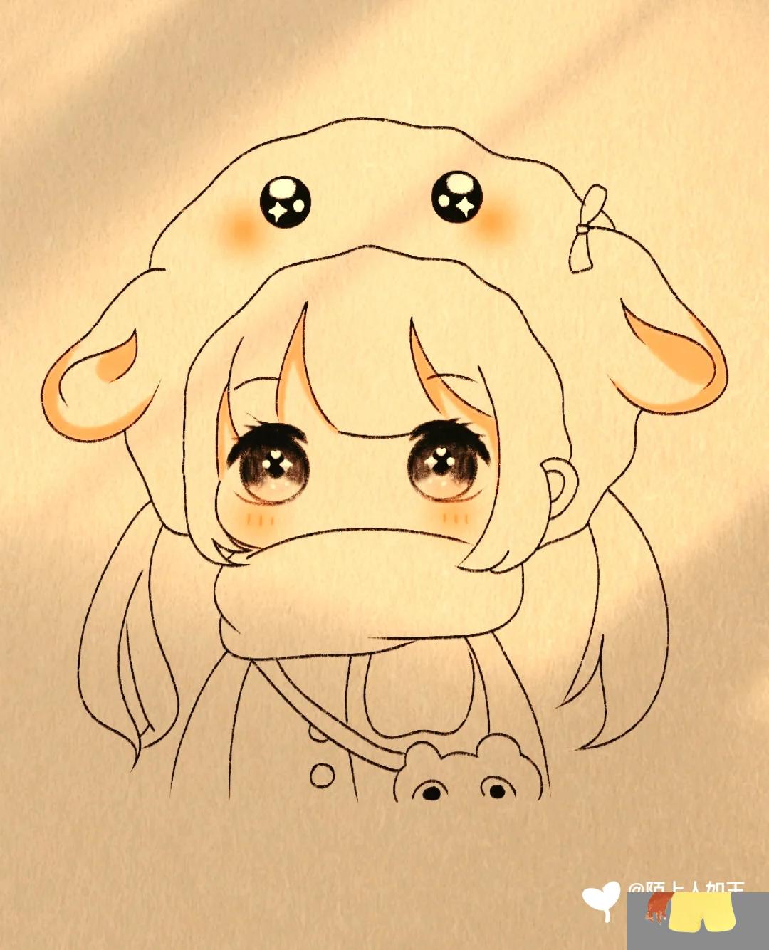 可爱q版人物简笔画合集来啦