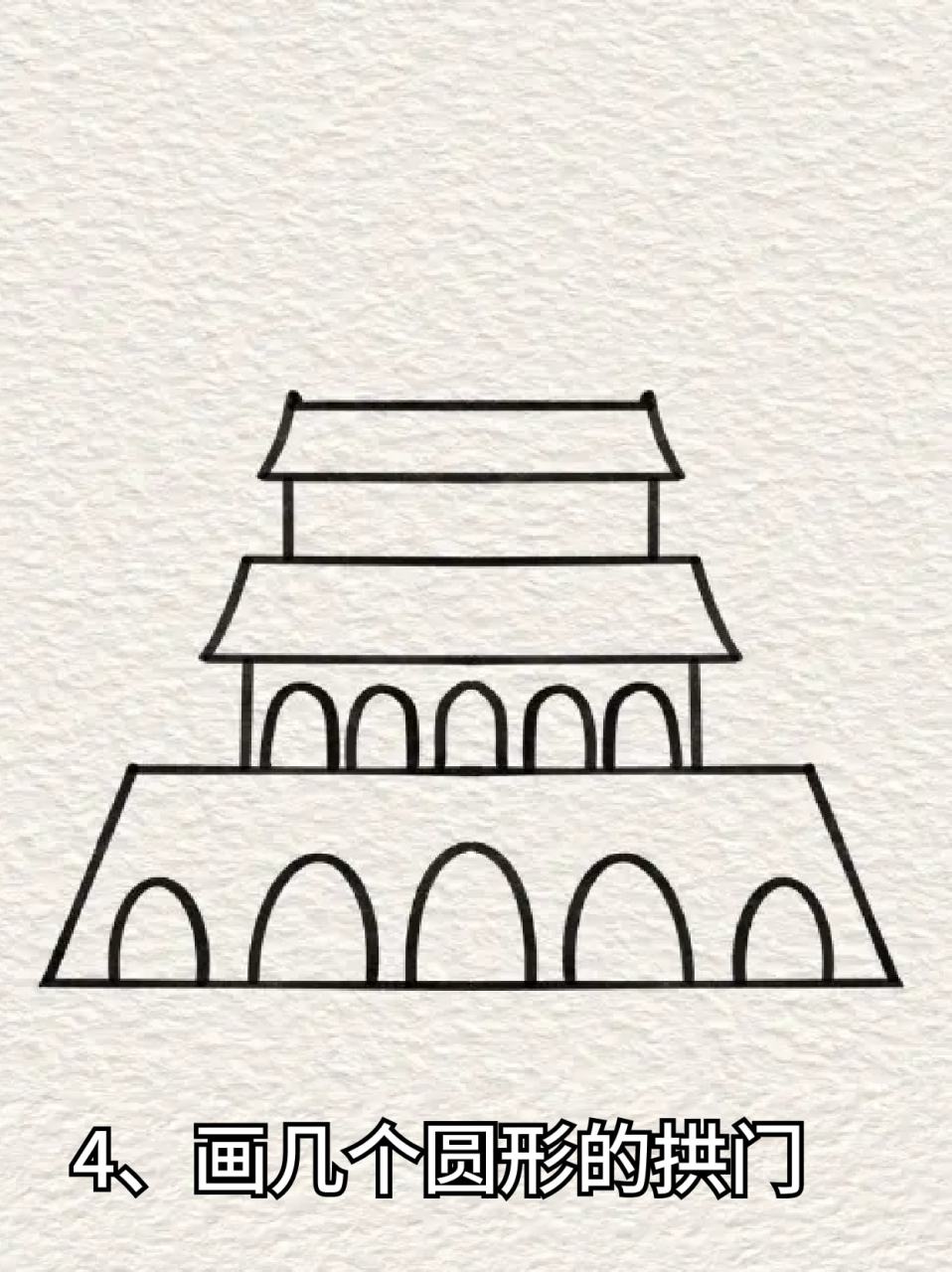 天安城门简笔画大全 96天安门是我们国家的象征～,我去北京旅游看到