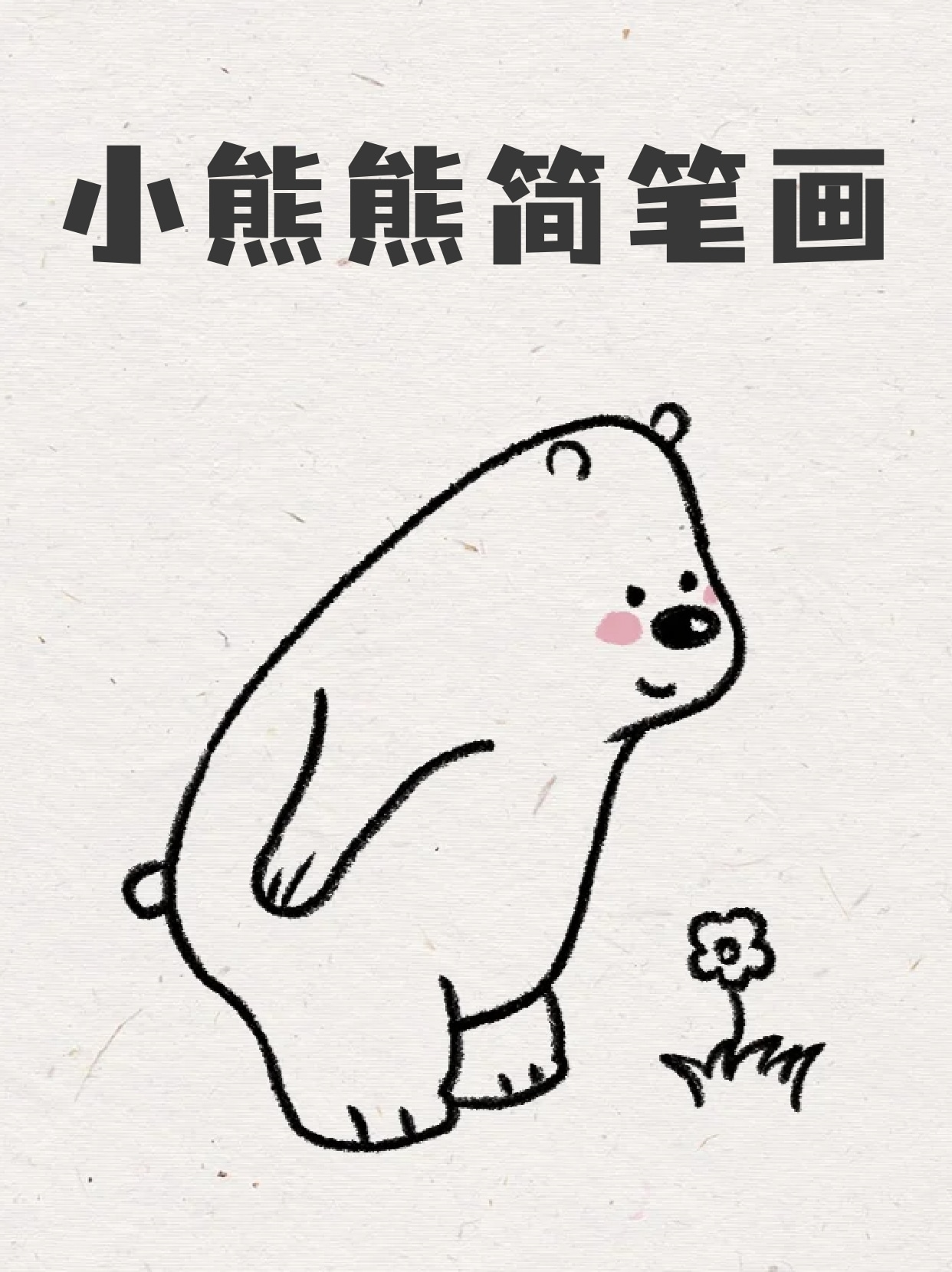 小熊熊简笔画 宝子们都喜欢什么动物呀我这个人是毛茸茸的动物我都