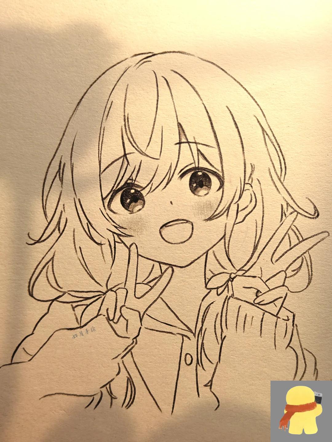 动漫简笔画过程图 超级简单的动漫简笔画,快快画起来吧