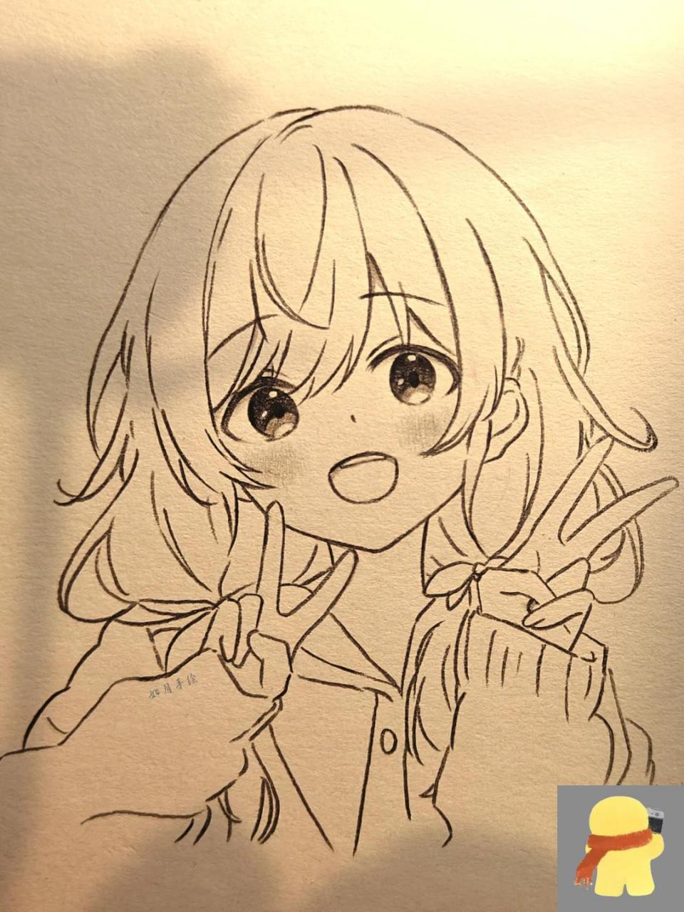 动漫简笔画过程图 超级简单的动漫简笔画,快快画起来吧