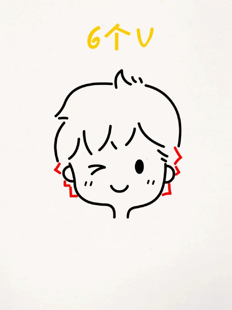 小男孩简笔画 78好久没有画过男孩子了,今天来画一个可爱男孩吧