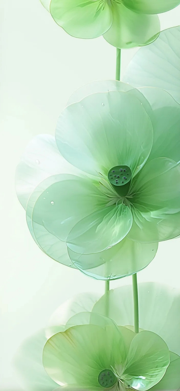 护眼壁纸-荷塘里透明的绿色 #动态连更挑战