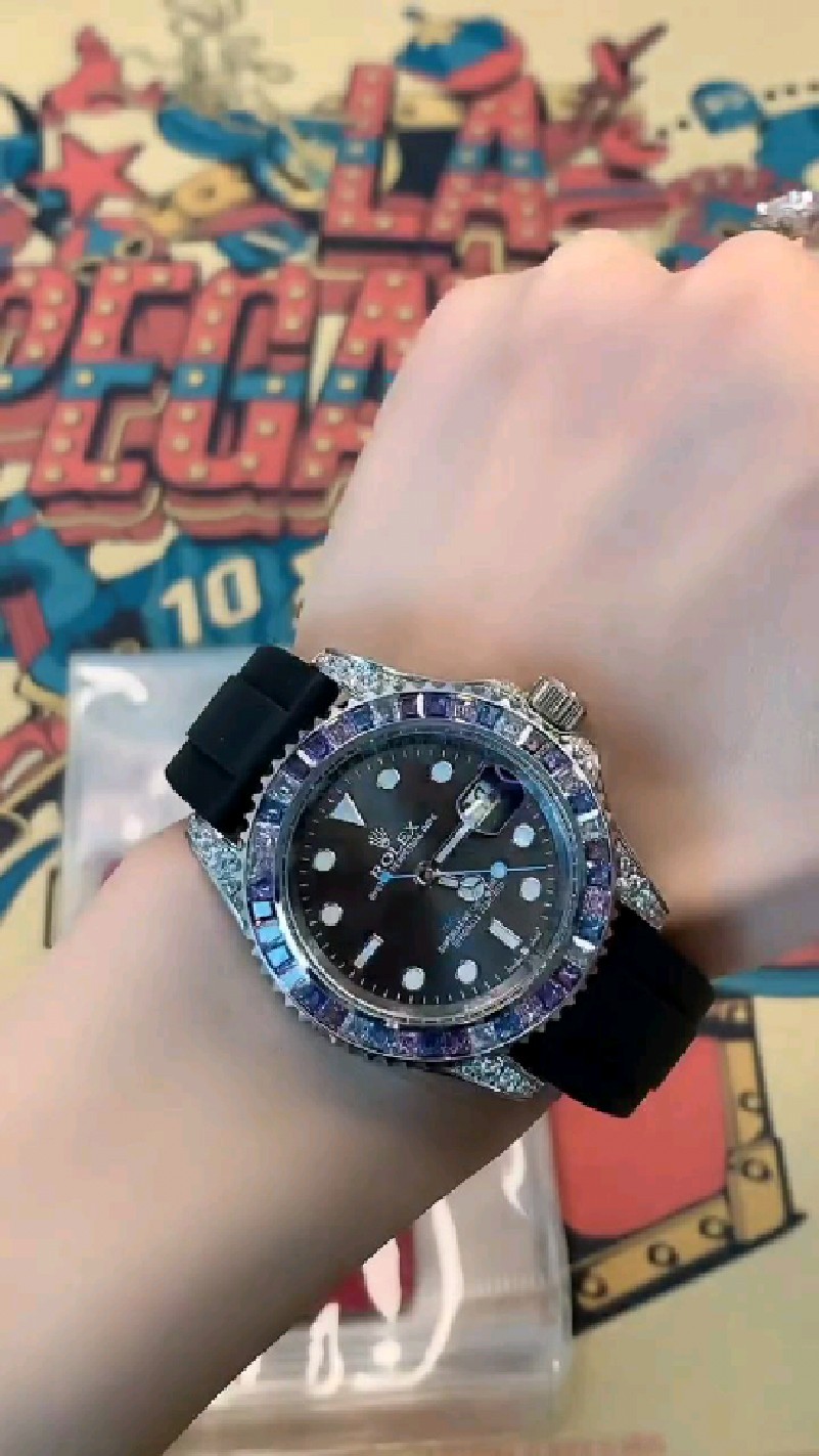 劳力士糖果圈游艇,近距离佩戴欣赏观看