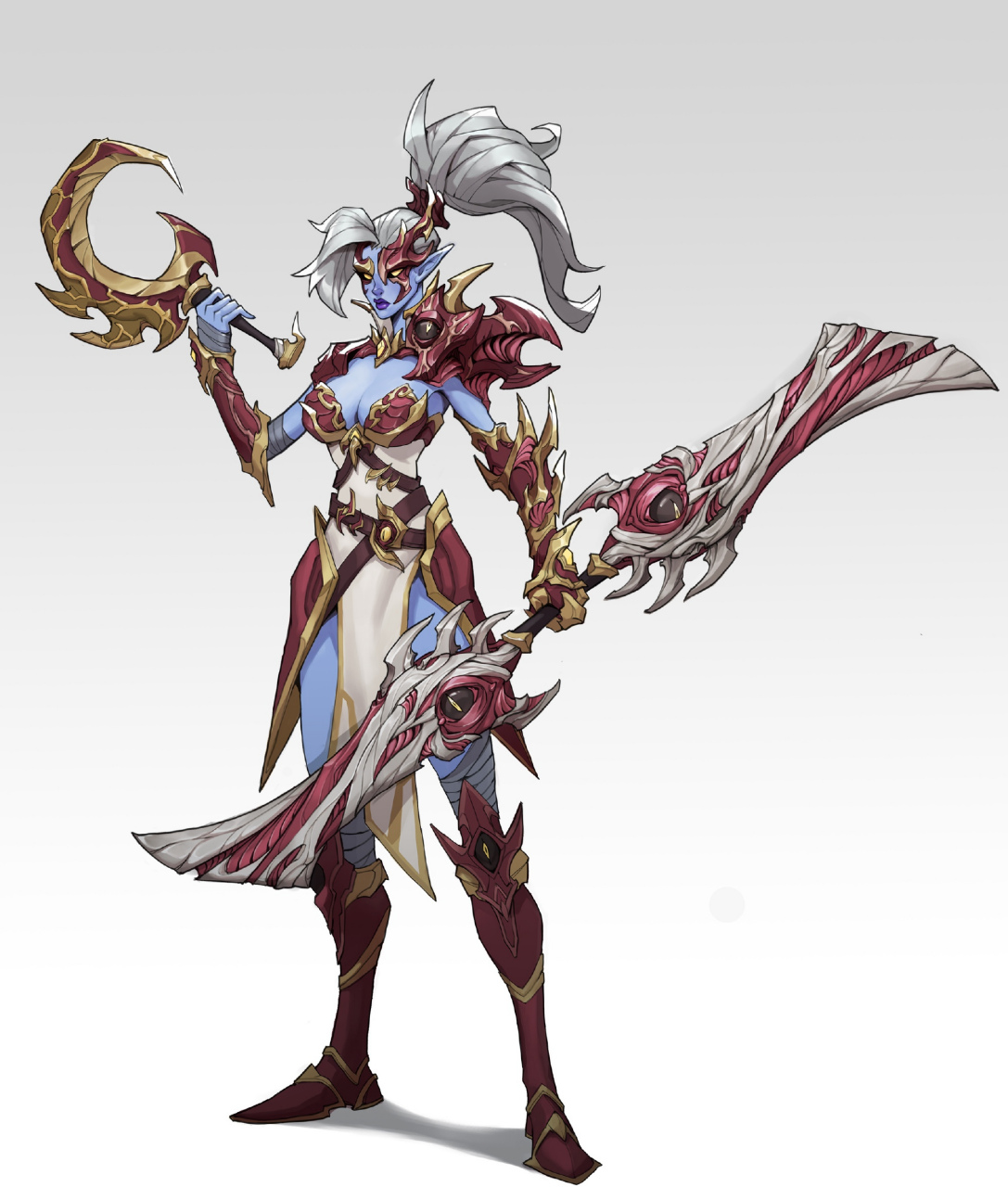 zeze200动漫人物设计作品欣赏,用流畅的线条描绘了奇幻世界中的战士