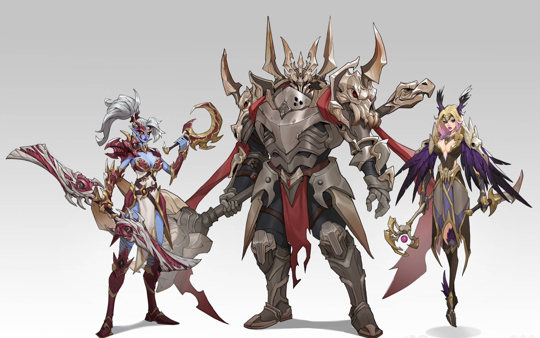 zeze200动漫人物设计作品欣赏,用流畅的线条描绘了奇幻世界中的战士