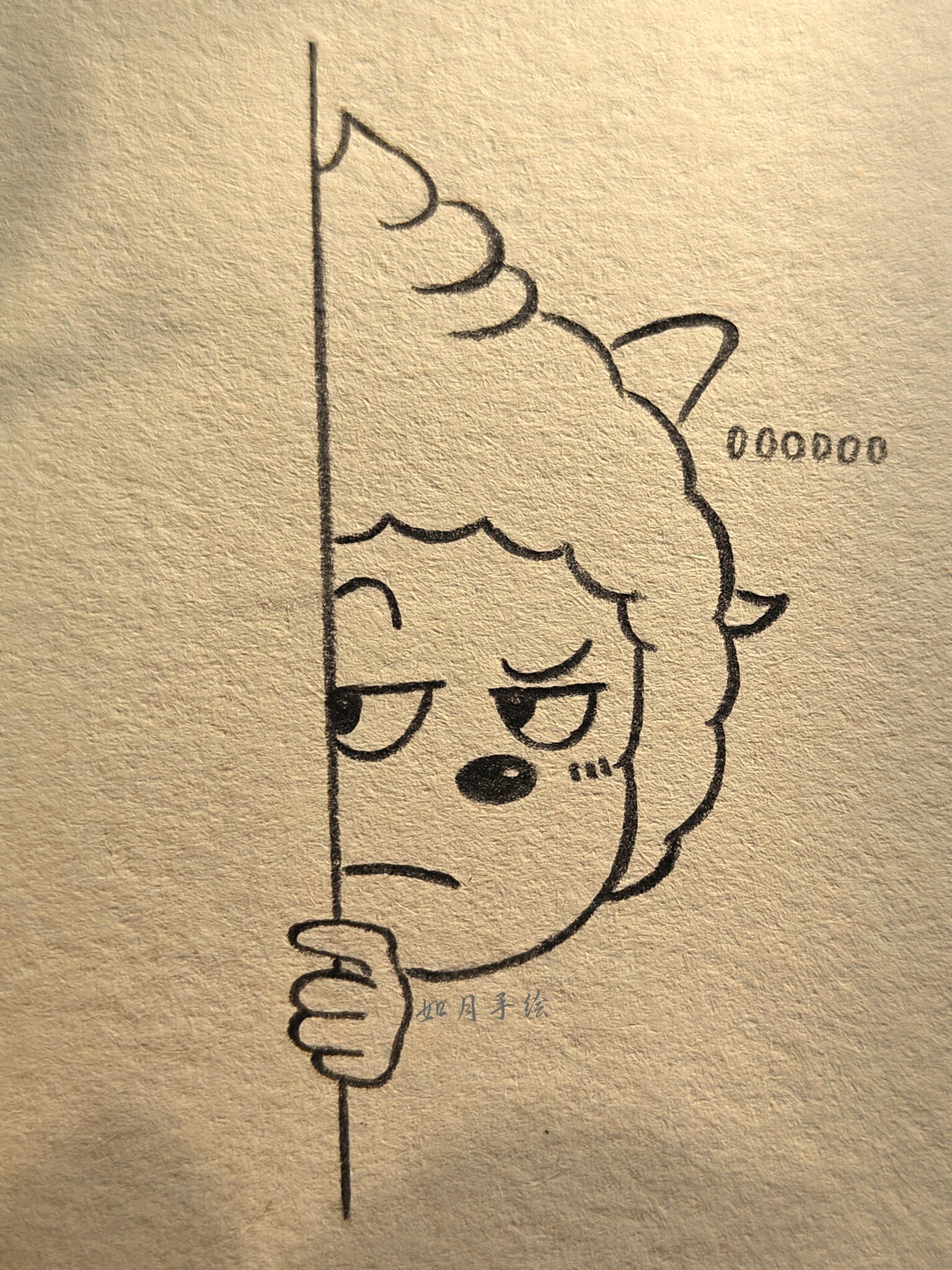 昨天的动态大家都发了什么呢?今天佣 羊的铅笔草稿