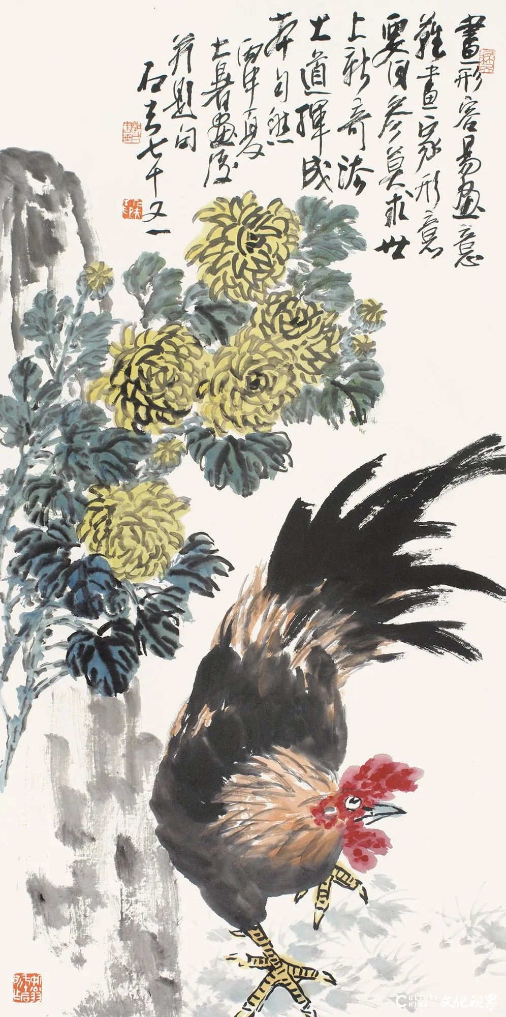 郭石夫大写意花鸟画丨兼具笔墨韵味格调与传统章法结构