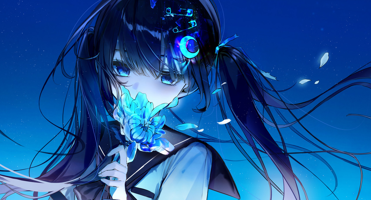 淡淡的忧伤[吃鲸] 画师:ウミ #二次元美图