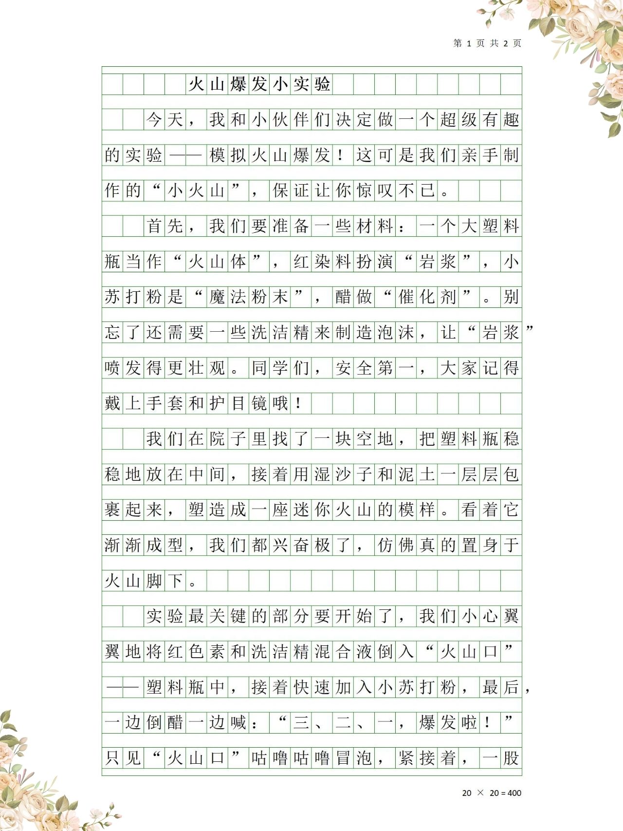 我做了一个小实验的作文300字