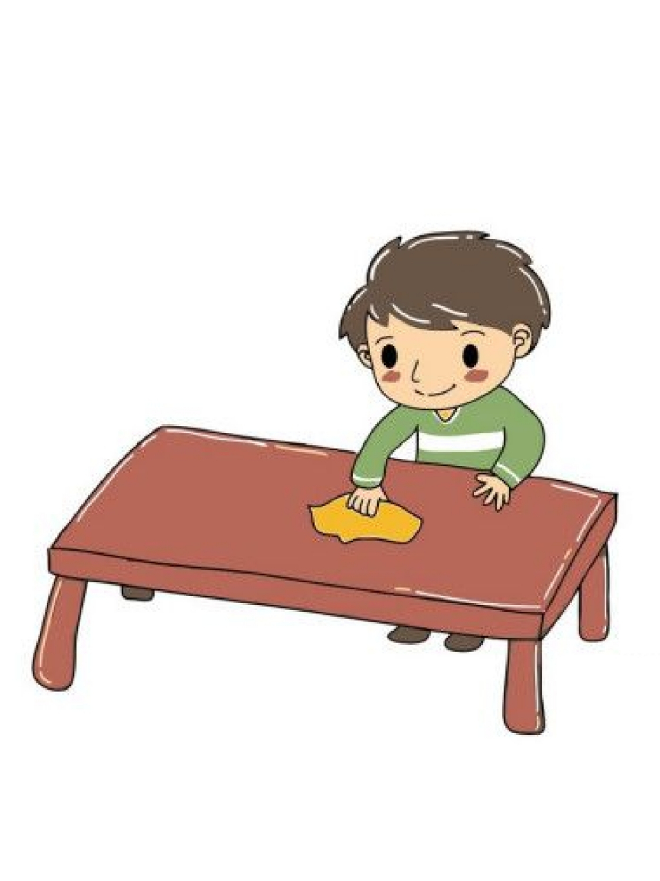 擦桌子简笔画 03现在劳动教育课已经要正式列入课程了,我觉得这是件