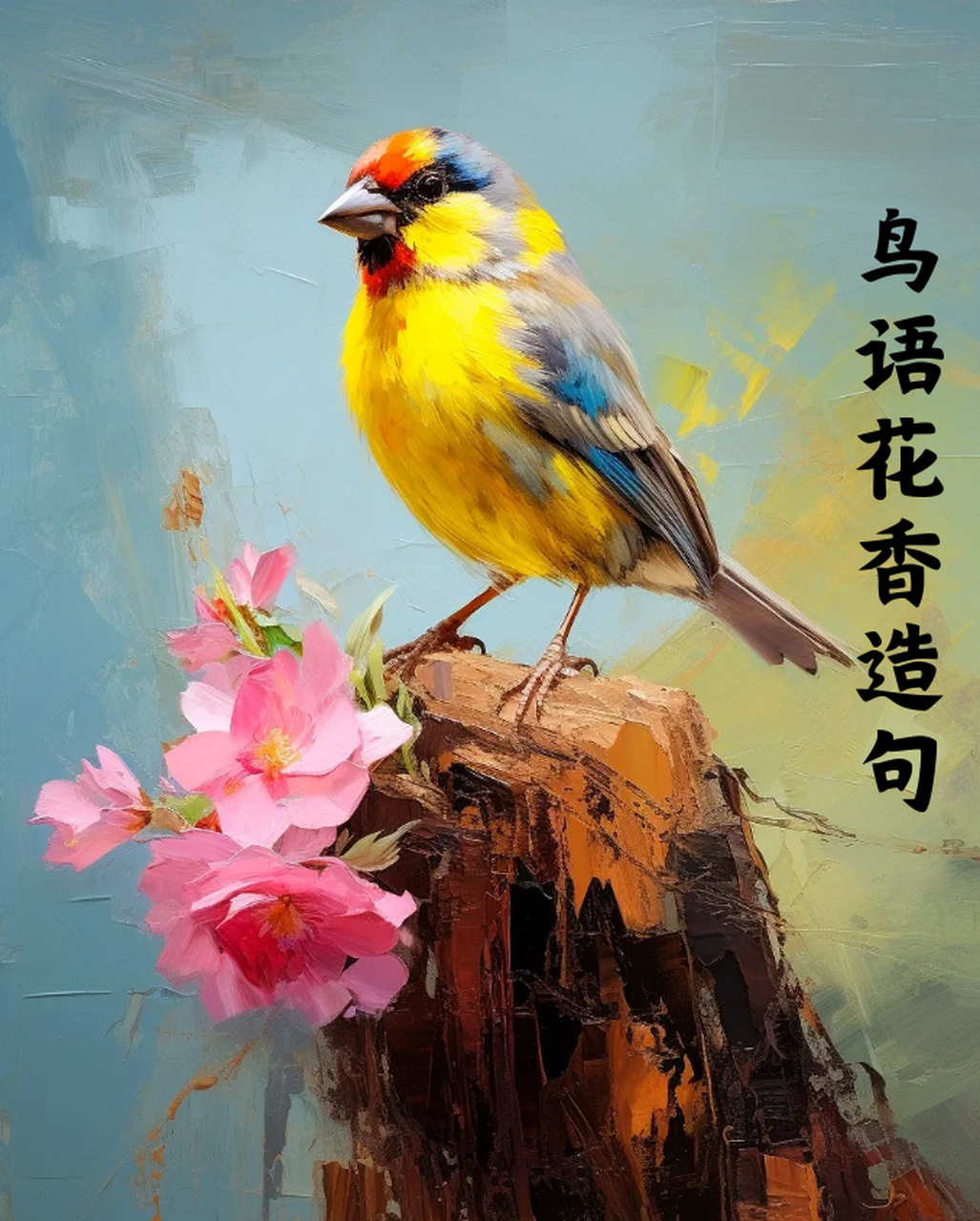 落笔就是惊艳,鸟语花香造句  今天儿子又学了个新成语"鸟语花香"🐦