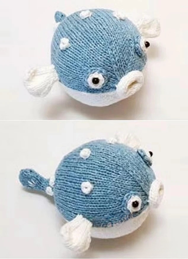 手工钩织:小河豚