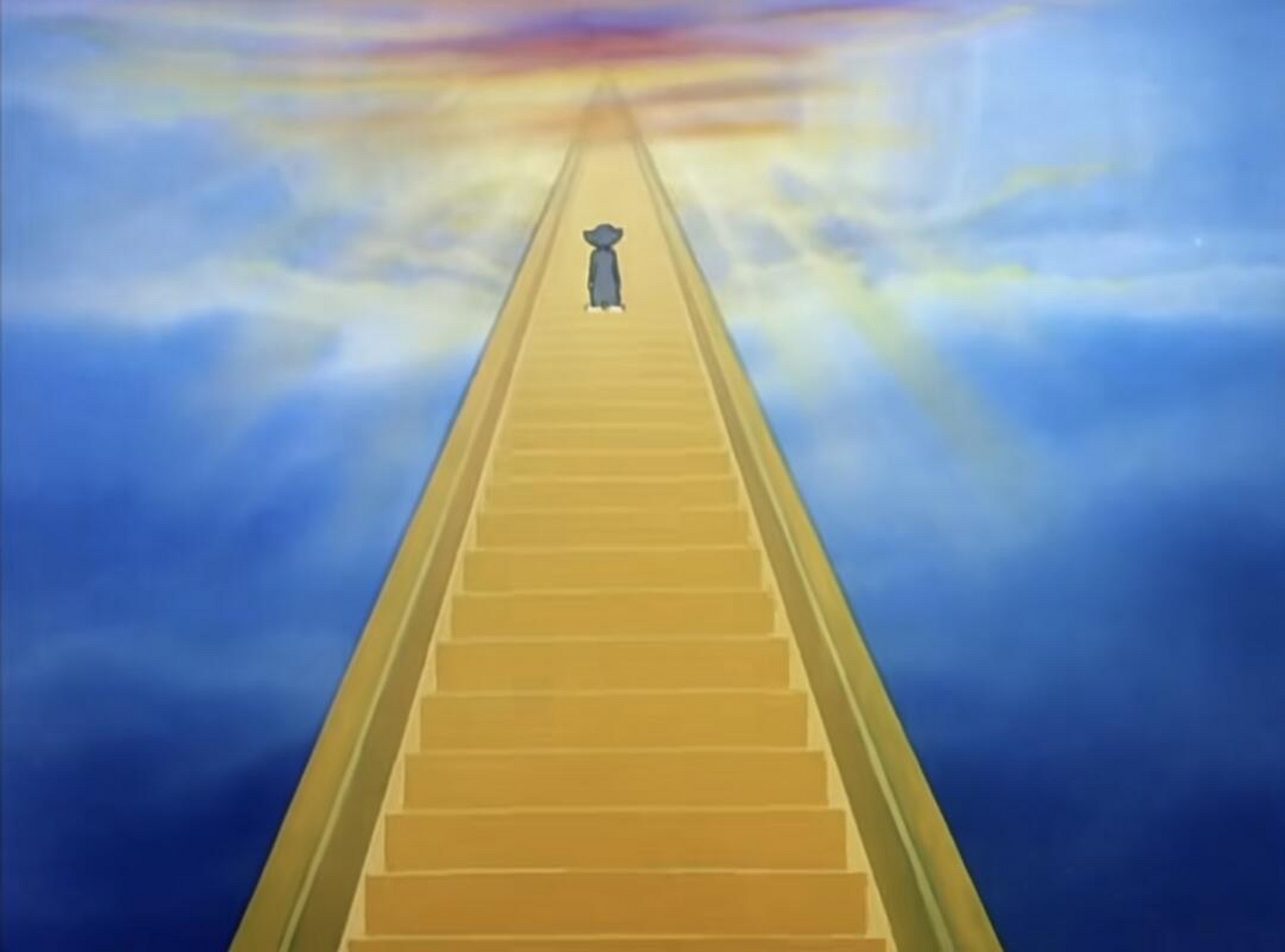 杭州西站的电梯就像汤姆猫里通往天堂的电梯 (来自网友分享) #楼梯