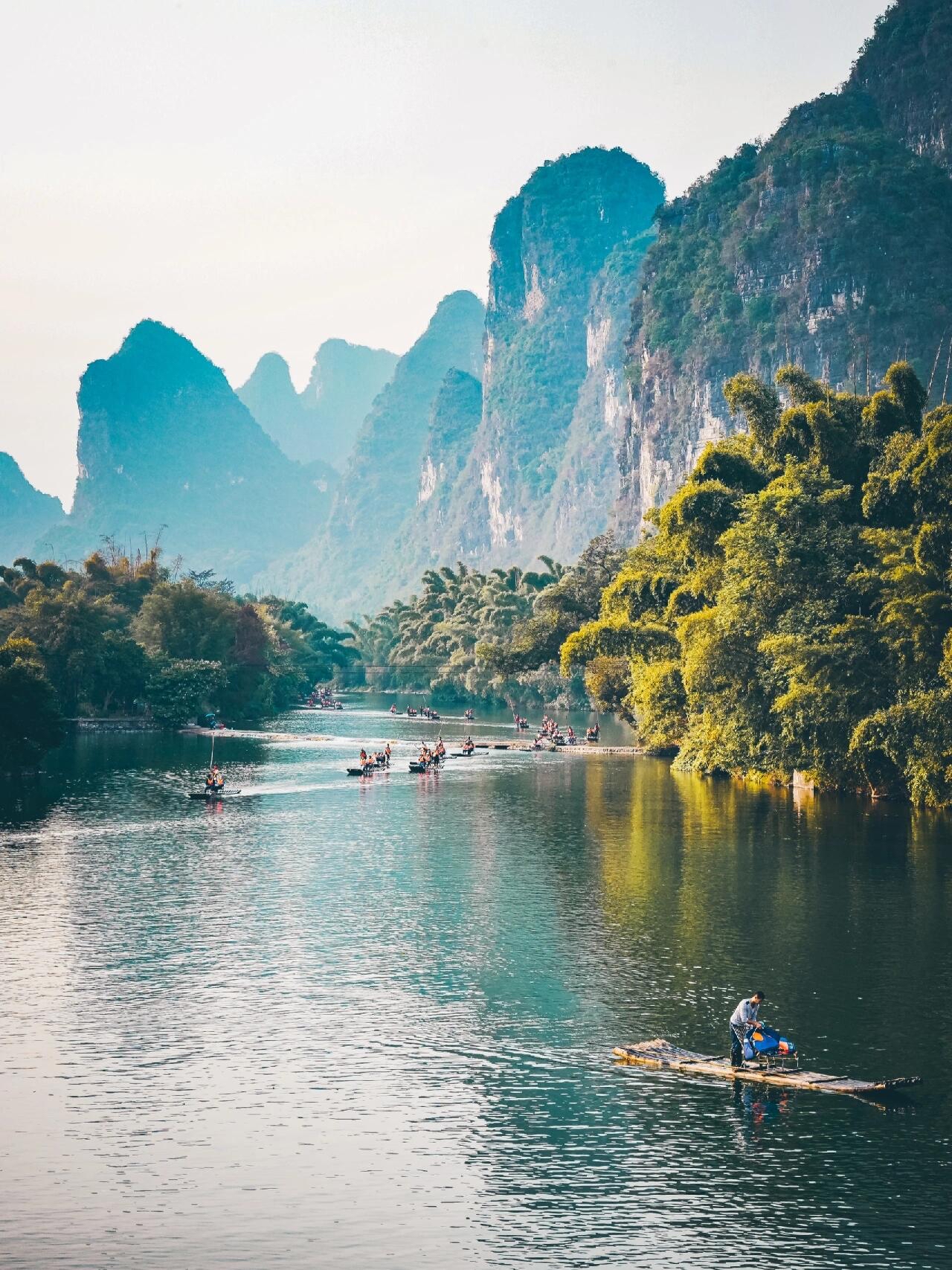 阳朔山水图片山水图片高清图真实山水壁纸风景山水广西桂林旅游景点
