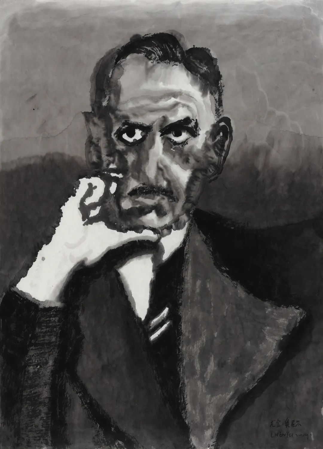 尤金·奥尼尔║ 97cm×68cm ║ 纸本水墨║ 2019年图片提供~人可画廊