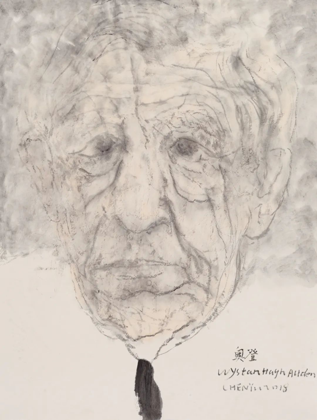 以水墨这一媒介在画面中的自由书写,延展,无不散发着陈雨对于材料本身