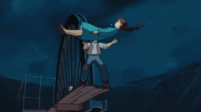 《天空之城》中的巴鲁与希达1992年,宫崎骏创作了《红猪》,故事背景